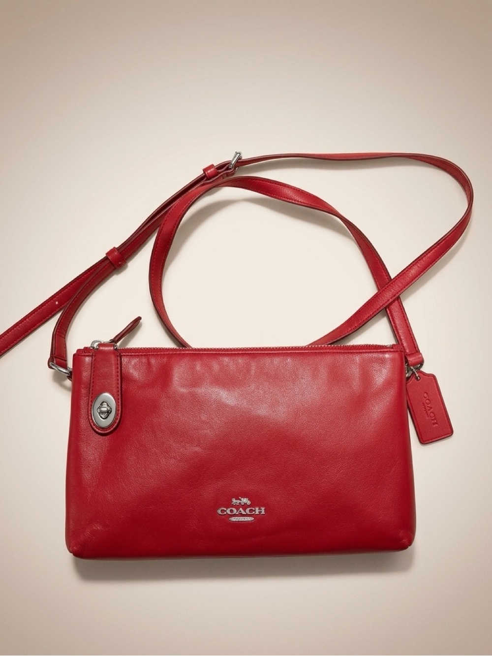 Coach Crosby Crossbody Bag 36552 – Red Genuine Leather